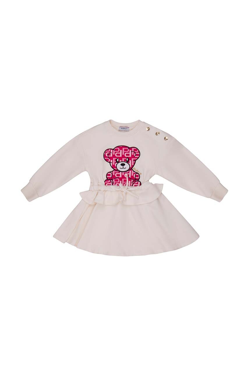 

Детское платье Pinko Up цвет бежевый mini расклешённая