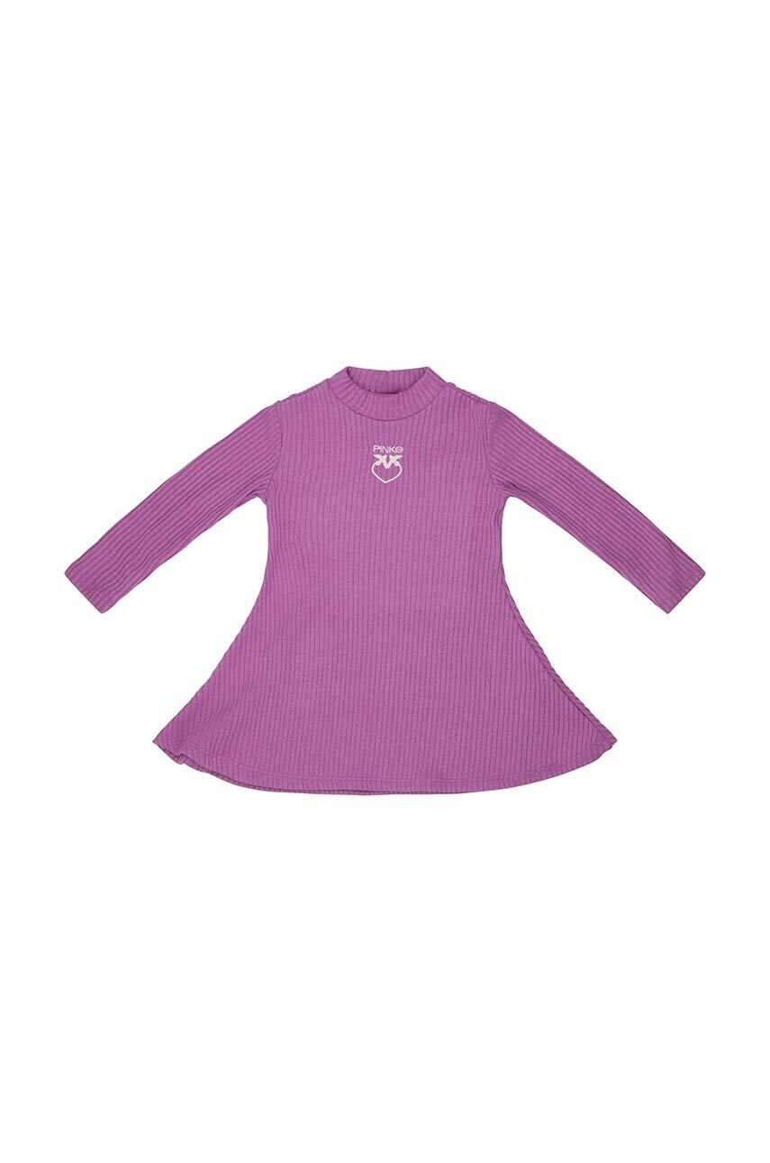 Дитяча сукня Pinko Up колір фіолетовий mini розкльошена Дитяча сукня Pinko Up колір фіолетовий mini розкльошена