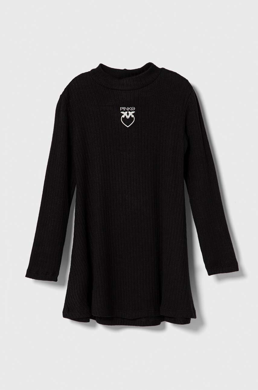 

Дитяча сукня Pinko Up колір чорний mini розкльошена