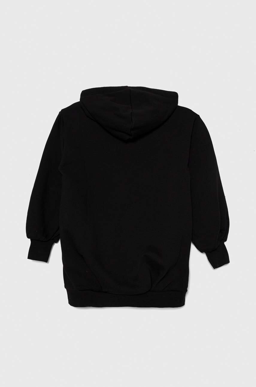 Хлопковое детское платье Pinko Up цвет чёрный mini oversize