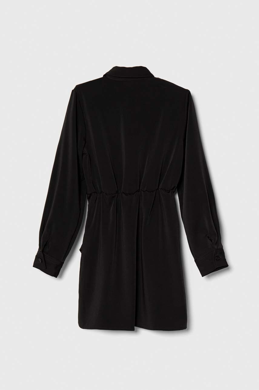 Детское платье Pinko Up цвет чёрный mini расклешённое Детское платье Pinko Up цвет чёрный mini расклешённое