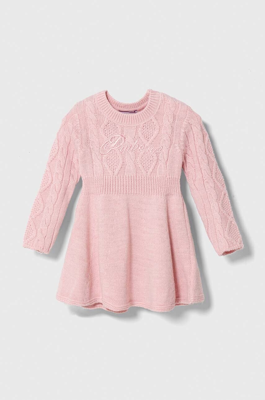 

Сукня для немовлят Pinko Up колір рожевий mini розкльошена