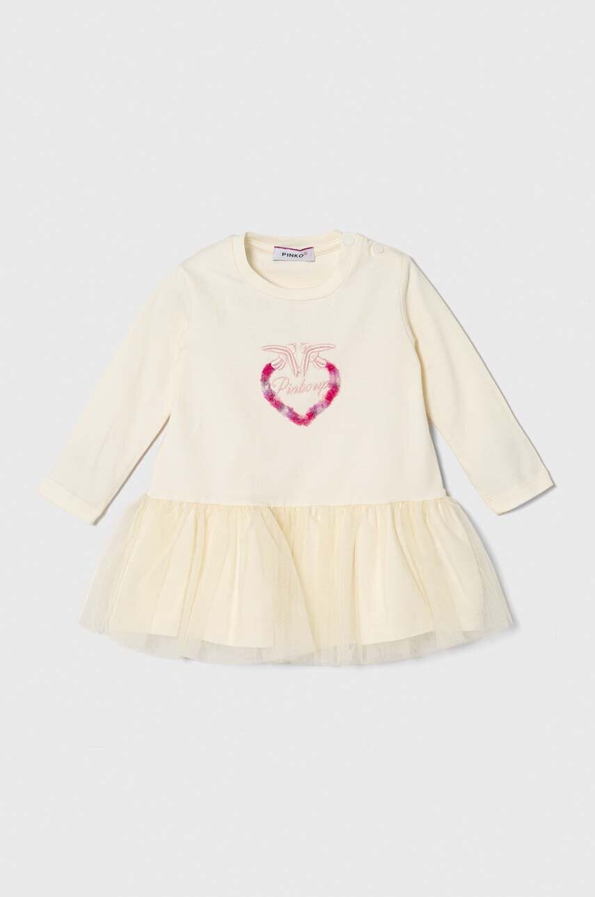 

Платье для младенцев Pinko Up цвет бежевый mini расклешённая