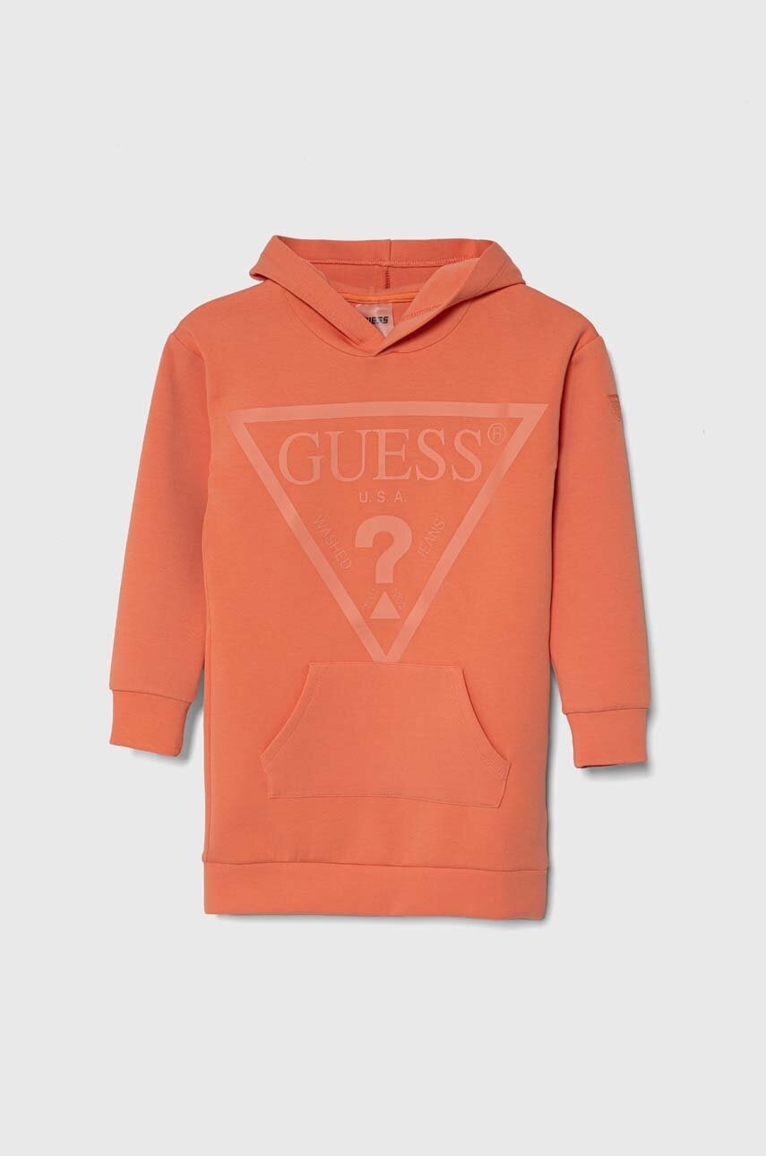 Детское платье Guess цвет оранжевый mini прямая Детское платье Guess цвет оранжевый mini прямая