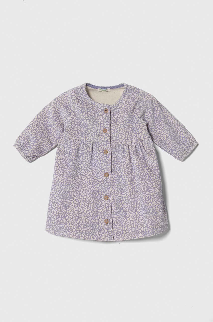 Платье для младенцев United Colors of Benetton цвет фиолетовый mini расклешённая
