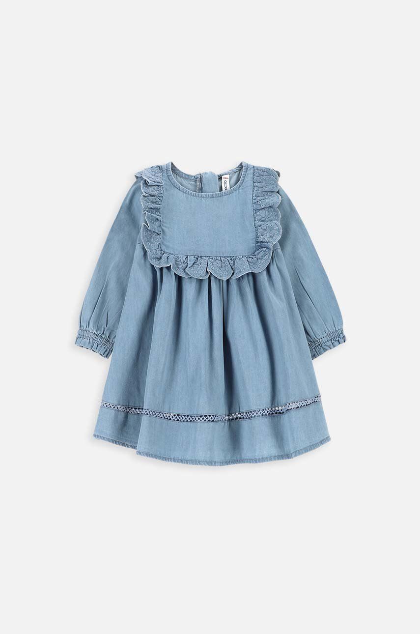 Detské bavlnené šaty Coccodrillo mini, áčkový strih