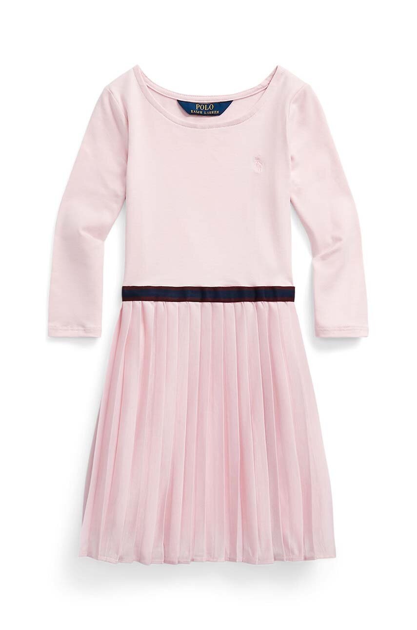 

Дитяча сукня Polo Ralph Lauren колір рожевий mini розкльошена