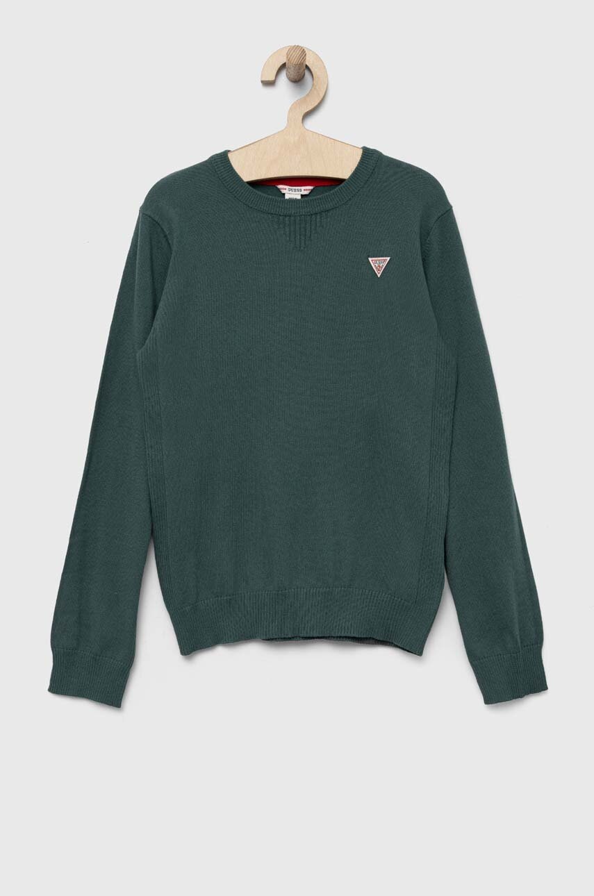 

Дитячий светр Guess колір зелений легкий