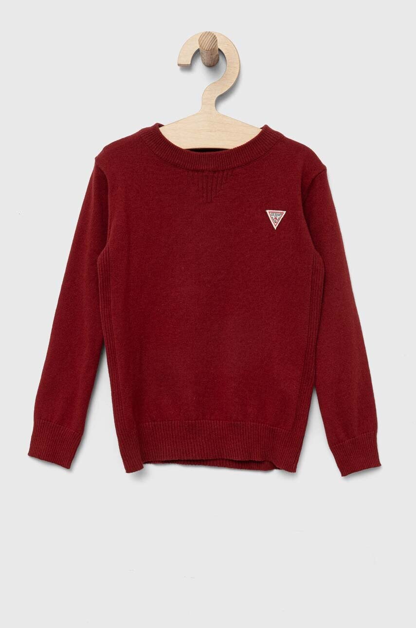 

Дитячий светр Guess колір бордовий легкий
