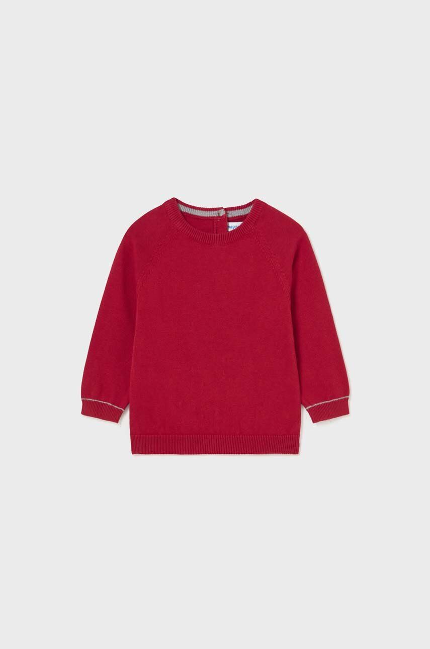 Mayoral pulover din bumbac pentru bebeluși culoarea rosu, light