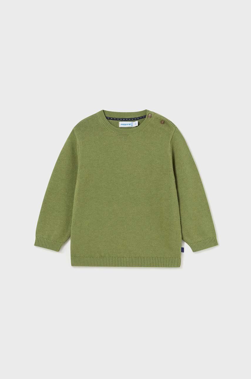 Kojenecký svetr Mayoral zelená barva, lehký
