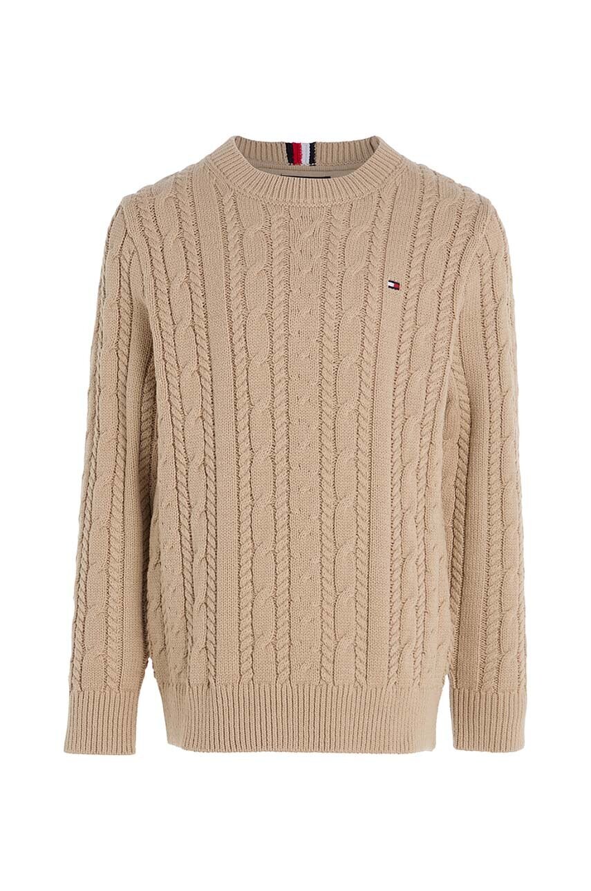 

Детский свитер Tommy Hilfiger цвет бежевый