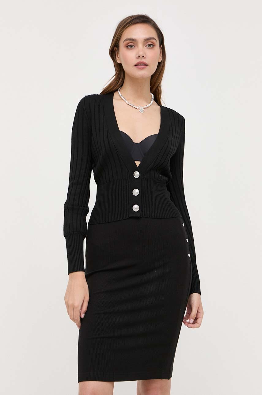 

Жилетка с коприна Guess в черно, Черен