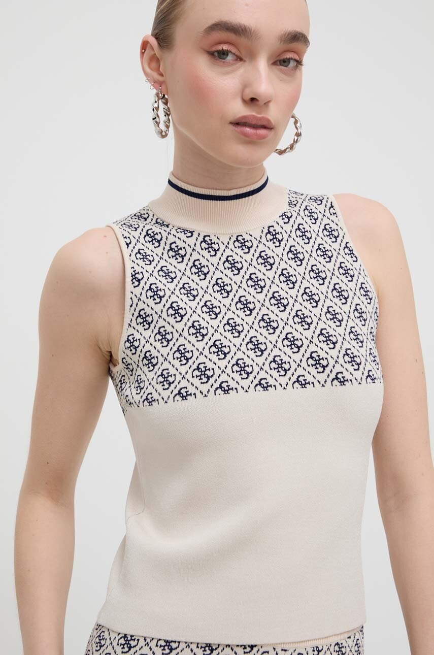 Levně Top Guess LISE dámský, béžová barva, s pologolfem, W3YR26 Z37K0