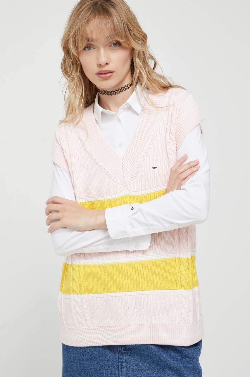 

Безрукавка Tommy Jeans цвет розовый лёгкий