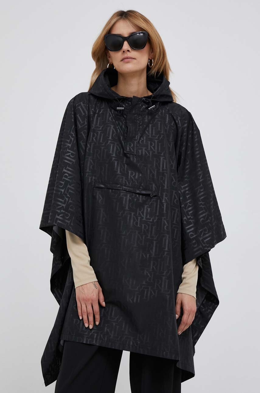 

Пончо-дощовик Lauren Ralph Lauren колір чорний перехідна oversize