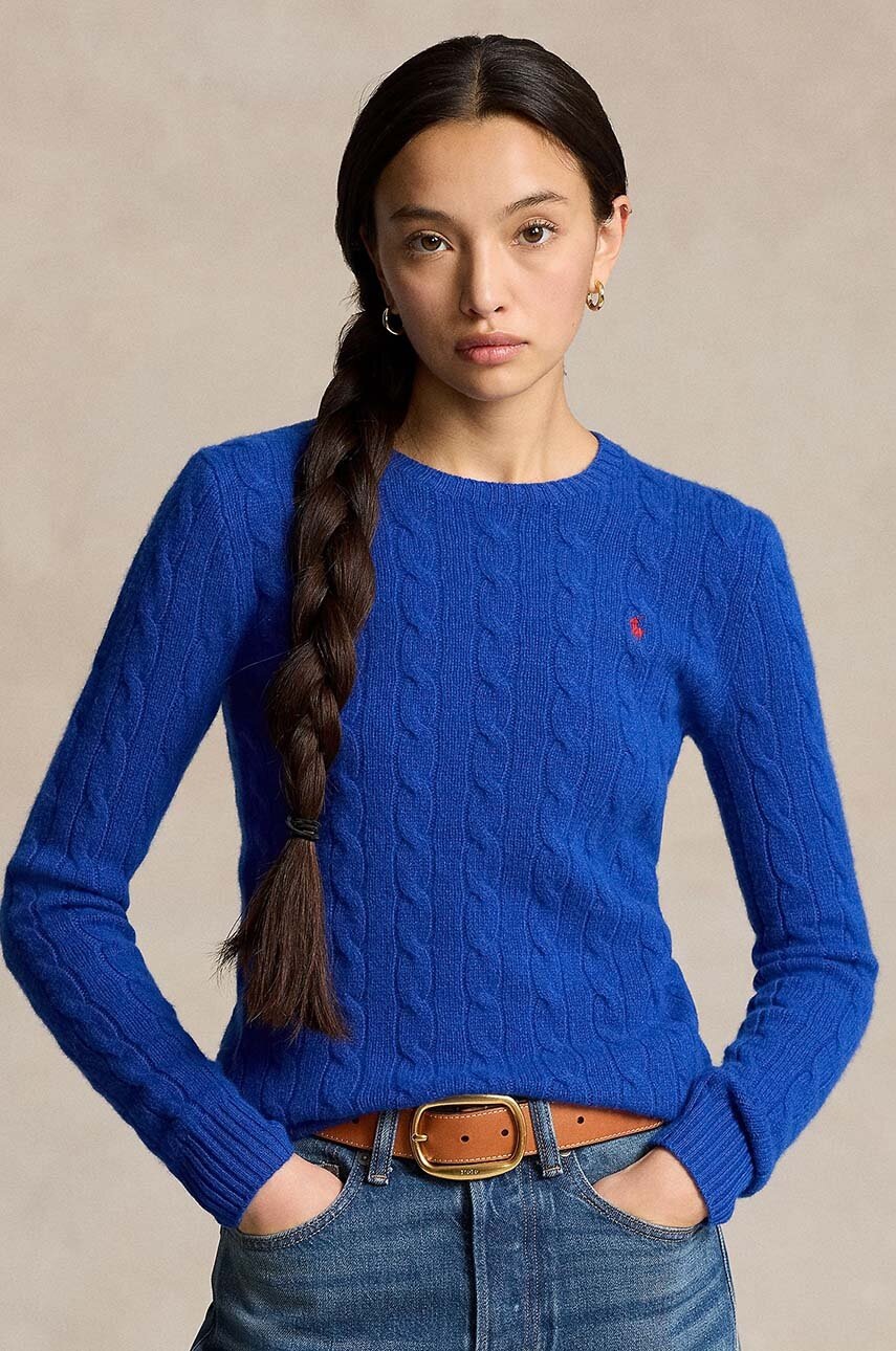 

Вълнен пуловер Polo Ralph Lauren дамски в лилаво от лека материя 211910421, Виолетов