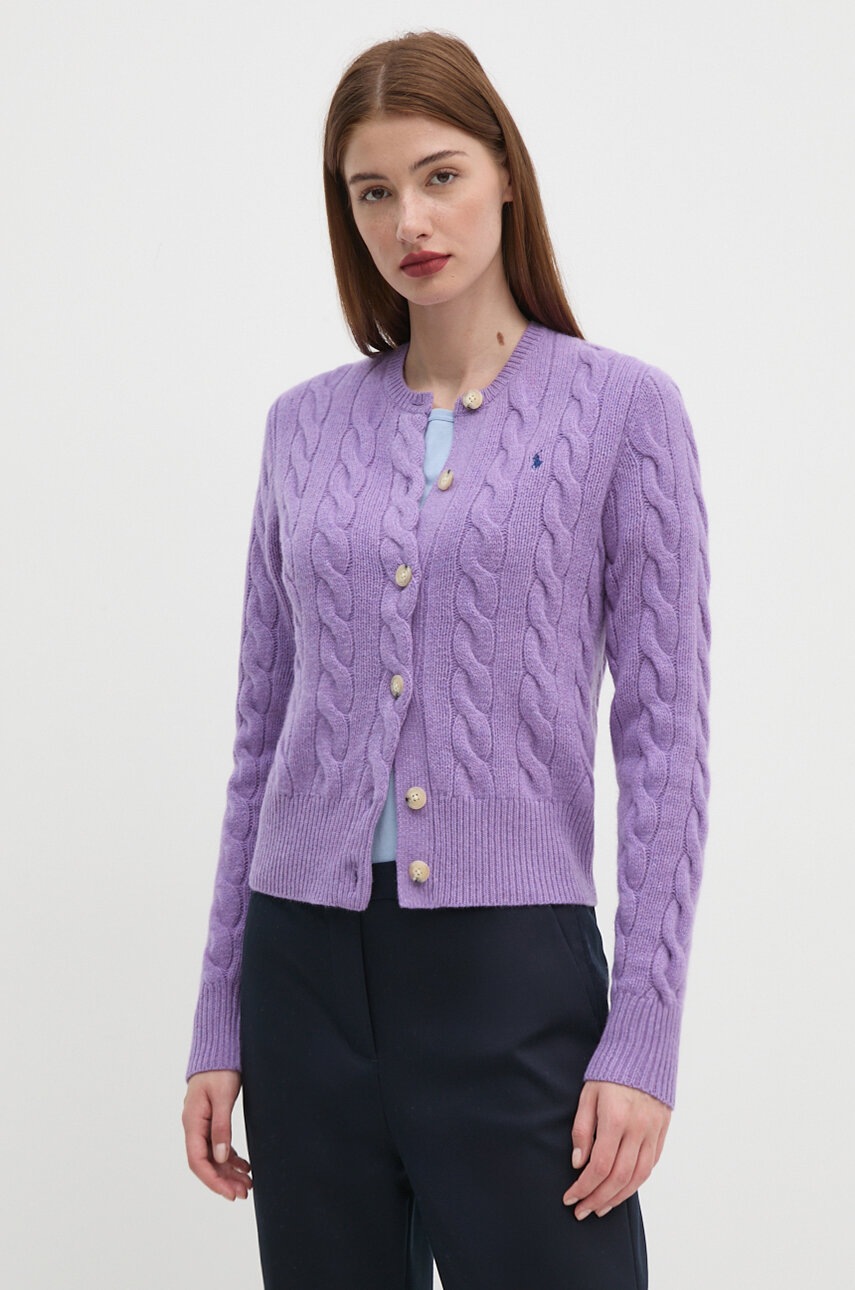 

Вълнена жилетка Polo Ralph Lauren в бежово 211910443, Виолетов
