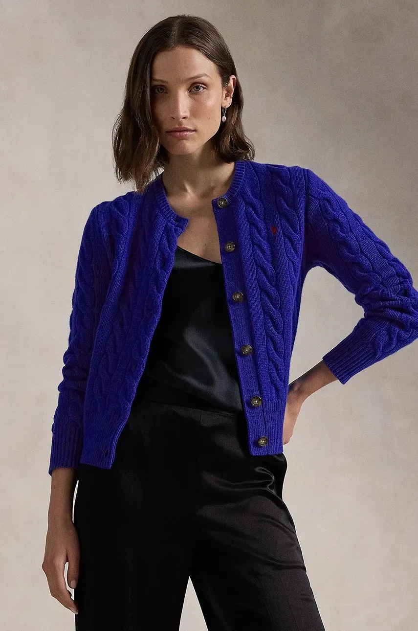 

Вълнена жилетка Polo Ralph Lauren в бежово 211910443, Виолетов