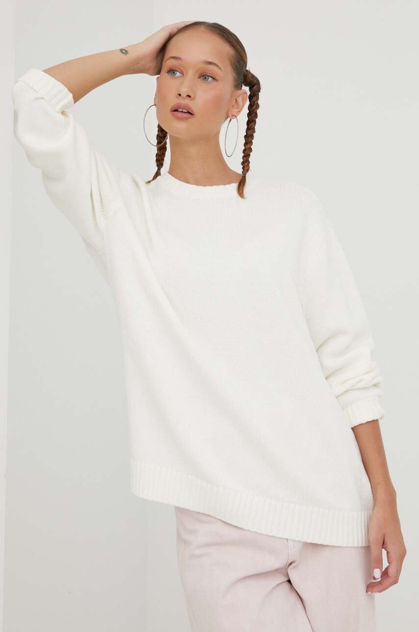 

Пуловер Hollister Co. дамски в бяло, Бял