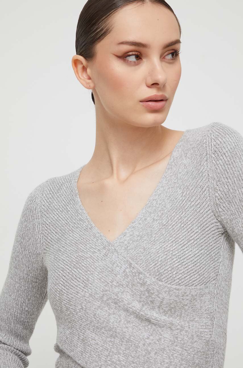 Hollister Co. pulover femei, culoarea gri
