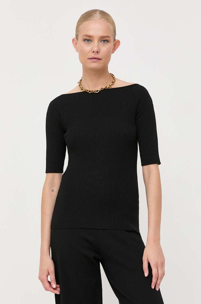 Weekend Max Mara pulover femei, culoarea negru, light