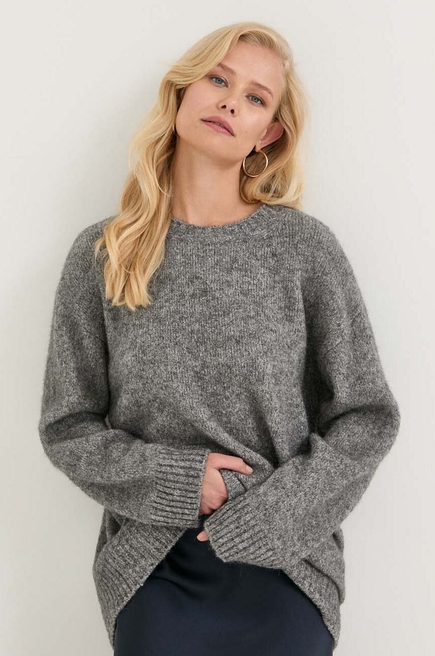 

Свитер с примесью шерсти Weekend Max Mara женский цвет серый