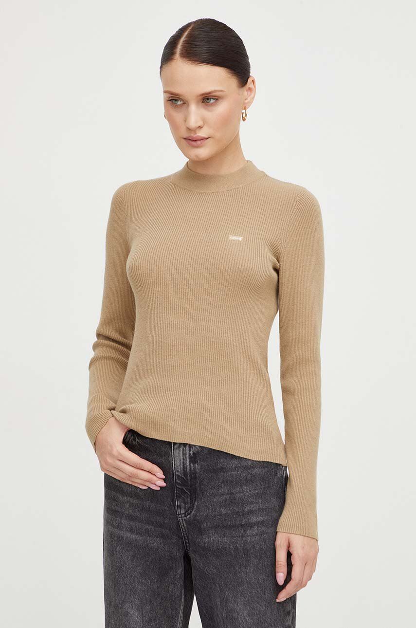 Levi's pulover femei, culoarea bej, light