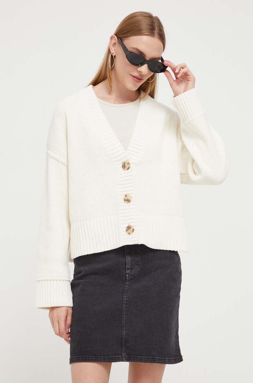 Abercrombie & Fitch Cardigan Femei, Culoarea Bej