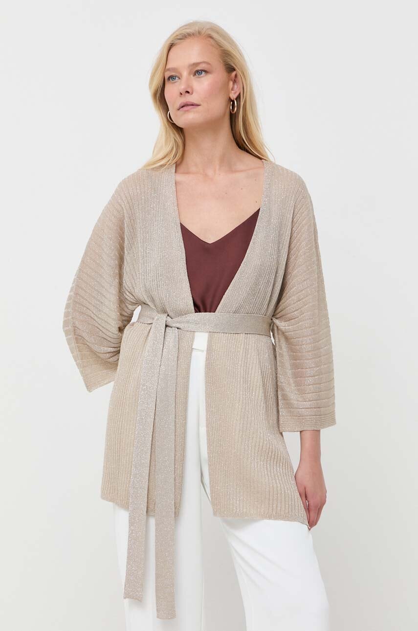 Max&co. Cardigan Femei, Culoarea Bej, Light