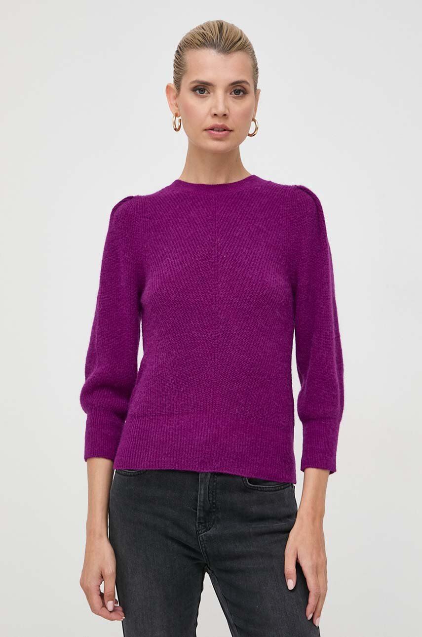 Marella Pulover Din Amestec De Lana Femei, Culoarea Violet, Light