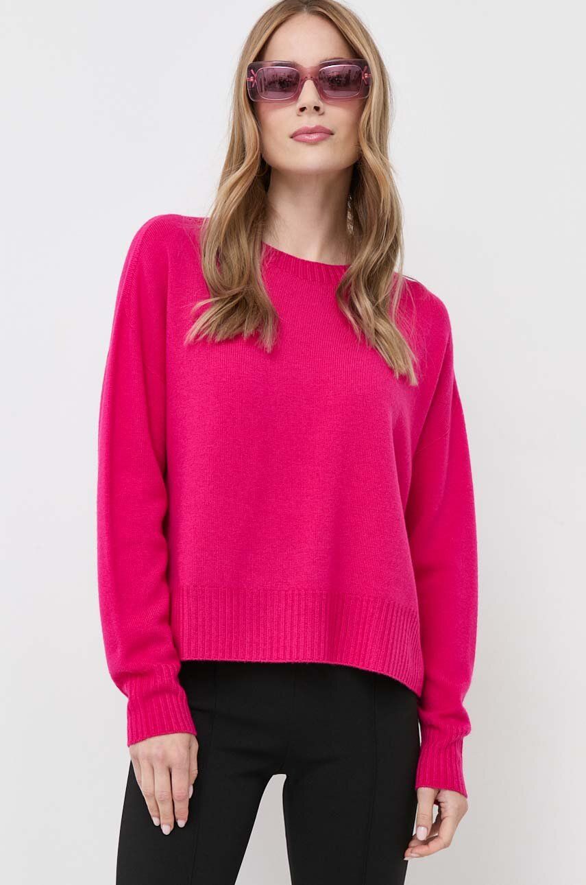 Vlněný svetr Liu Jo dámský, růžová barva - růžová - 100 % Virgin vlna