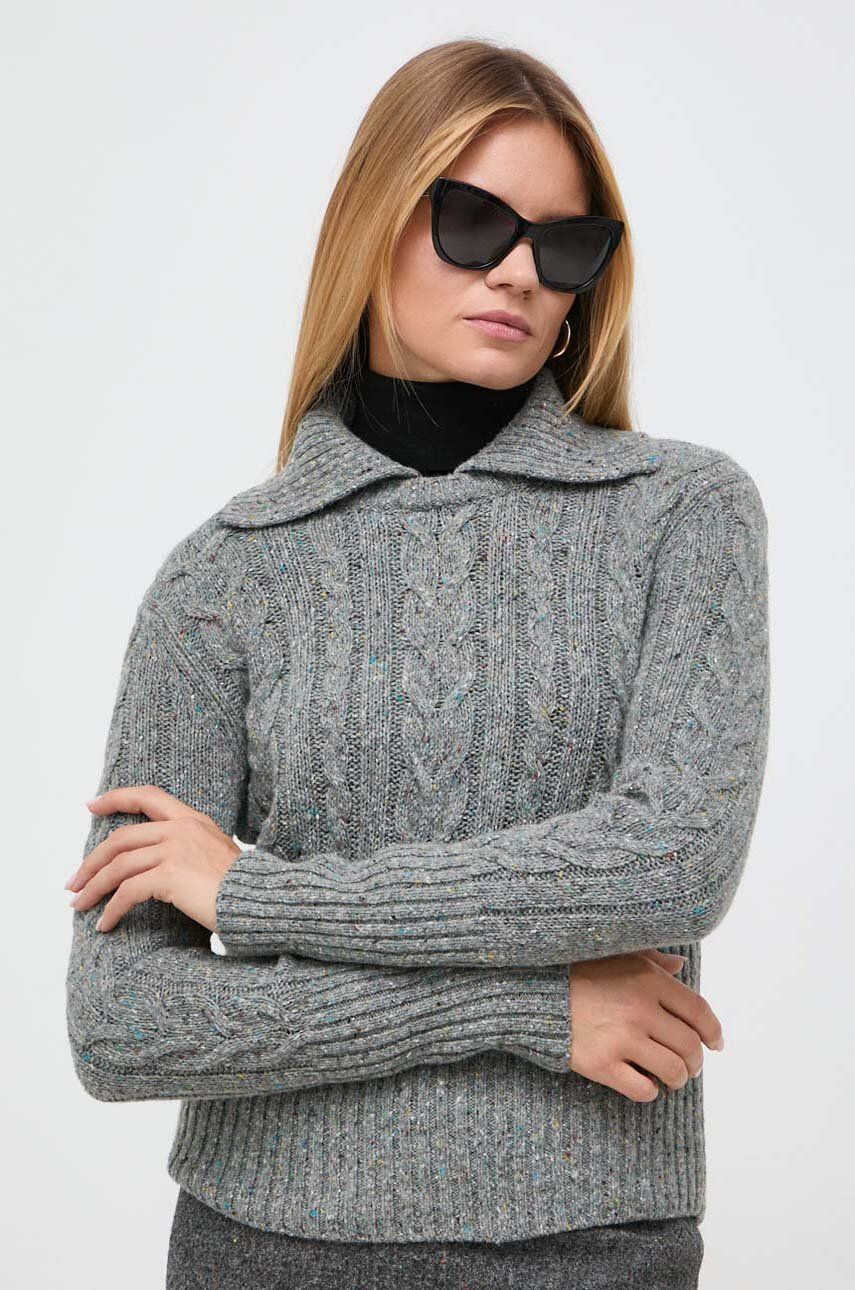 Weekend Max Mara pulover de lana femei, culoarea gri