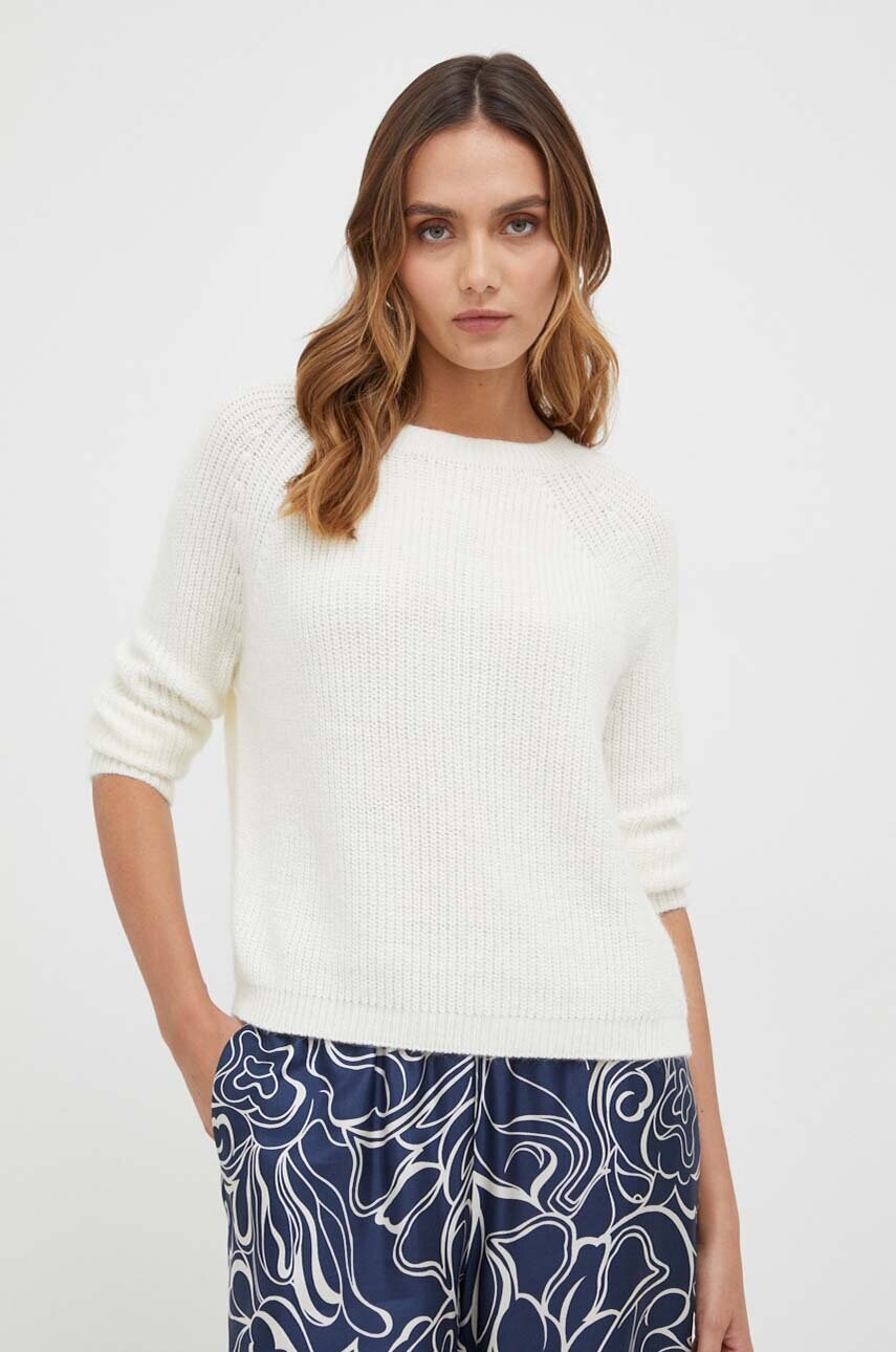 

Светр з домішкою вовни Weekend Max Mara жіночий колір бежевий