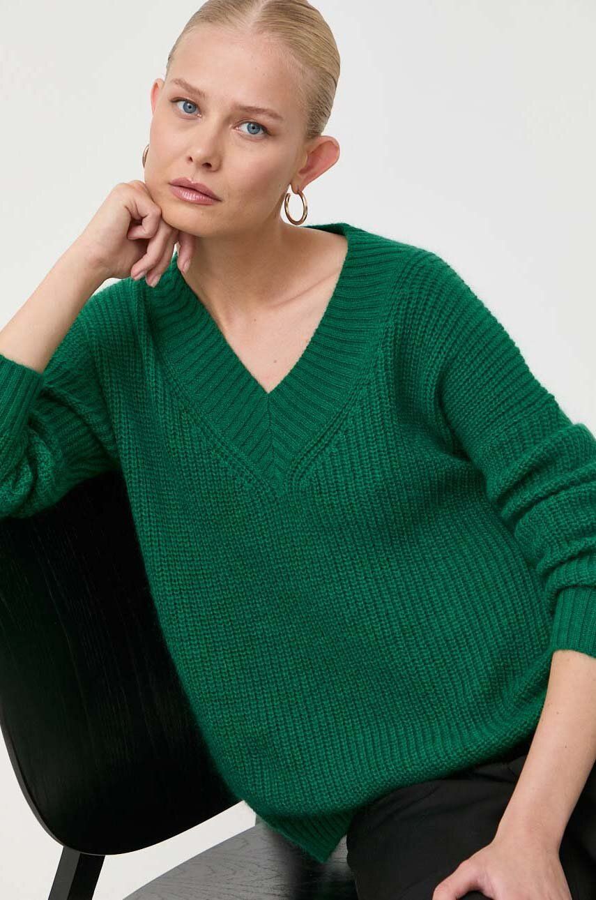 Weekend Max Mara pulover din amestec de lana femei, culoarea verde