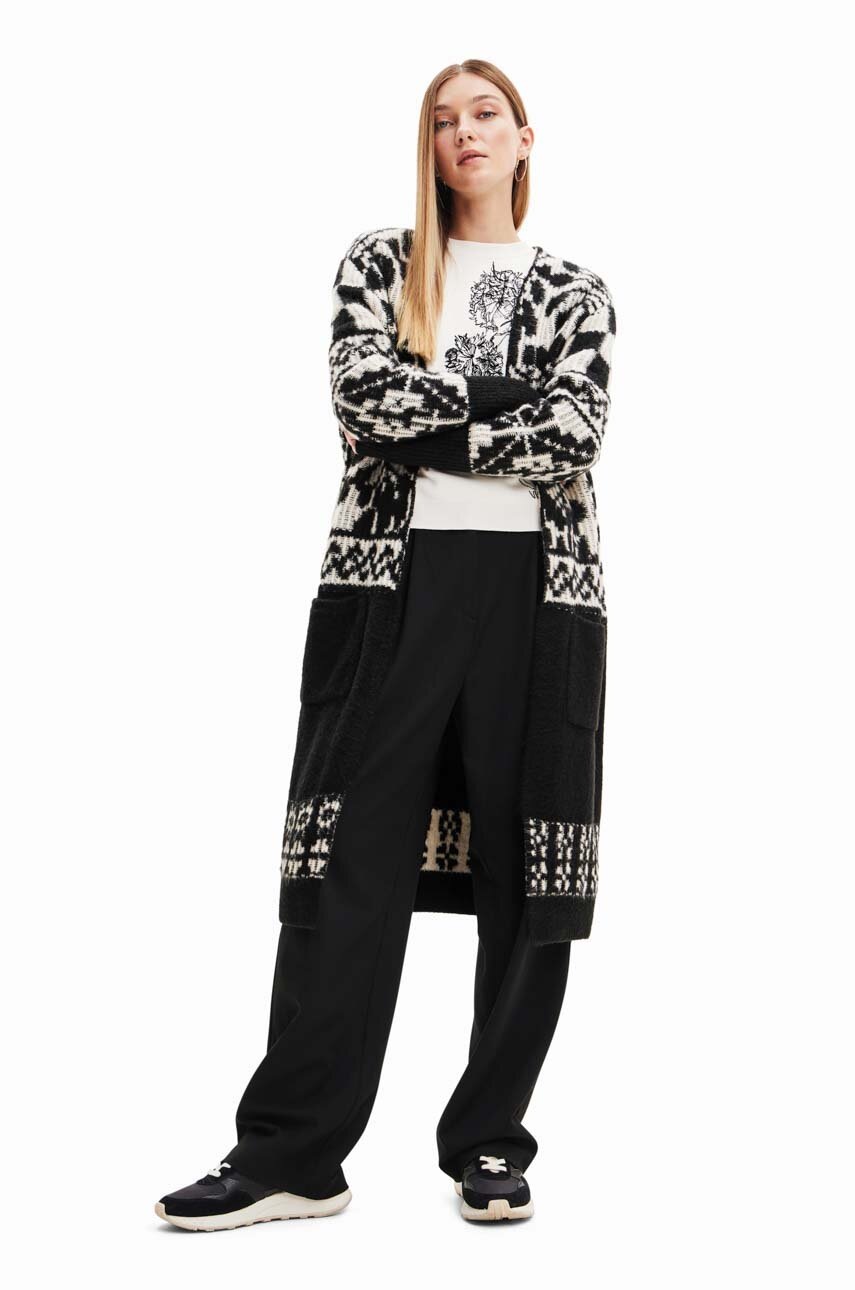 Desigual Cardigan Femei, Culoarea Negru