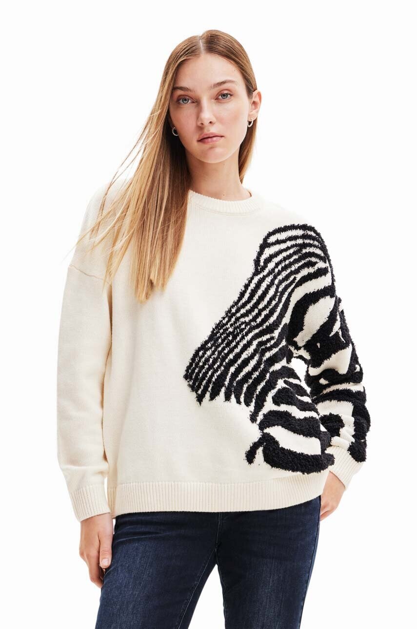 

Свитер Desigual женский цвет белый