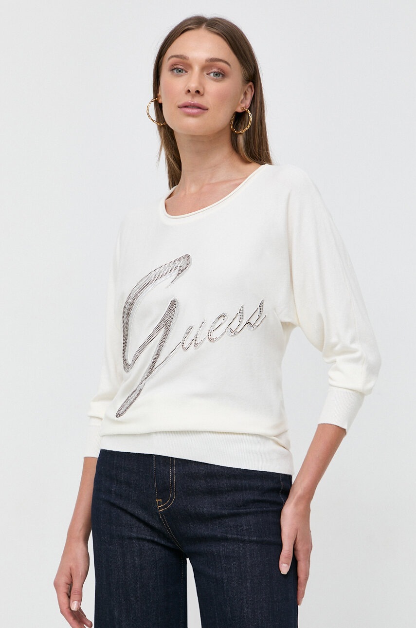 

Светр Guess жіночий колір бежевий легкий