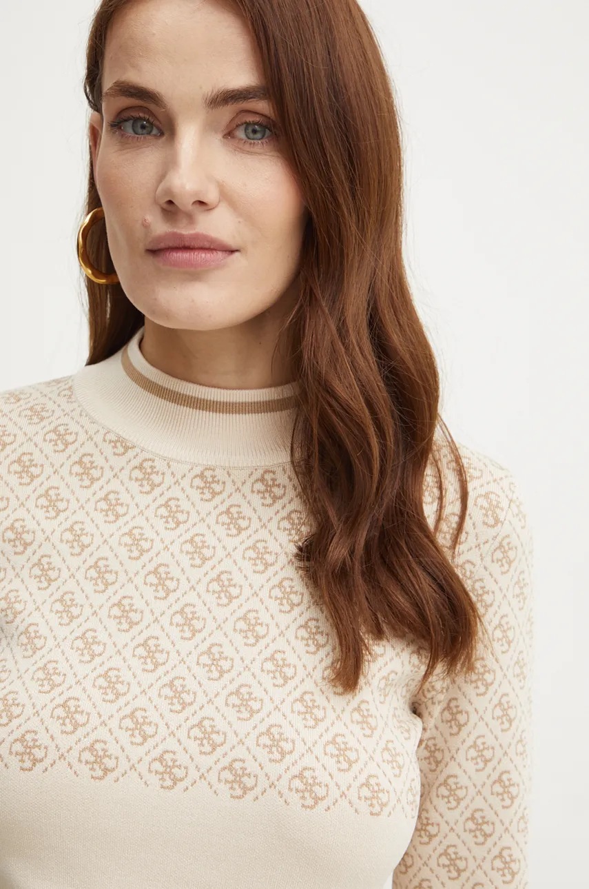 

Пуловер Guess дамски в бежово от лека материя, Бежов