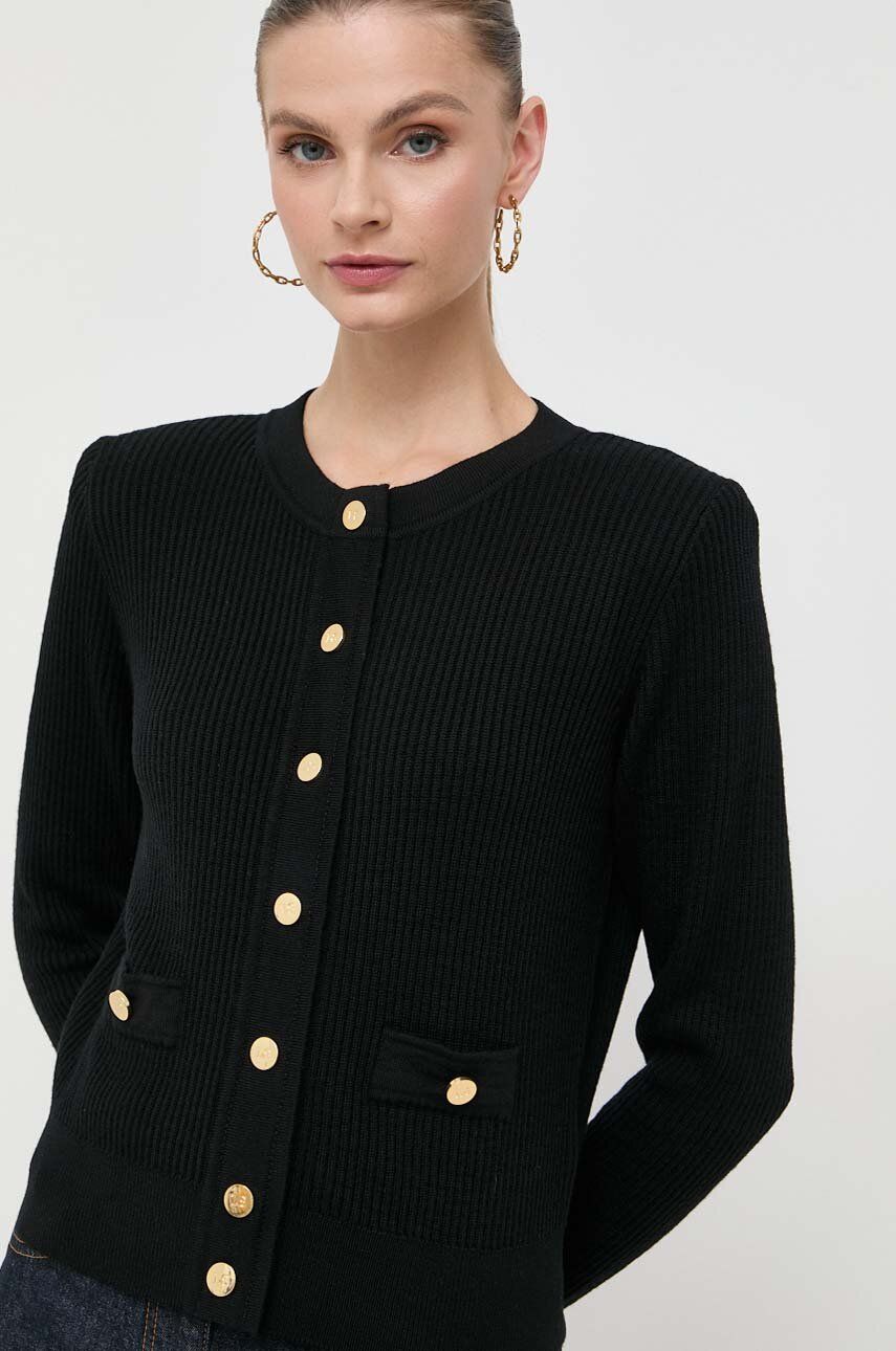 Luisa Spagnoli cardigan din lana culoarea negru, light
