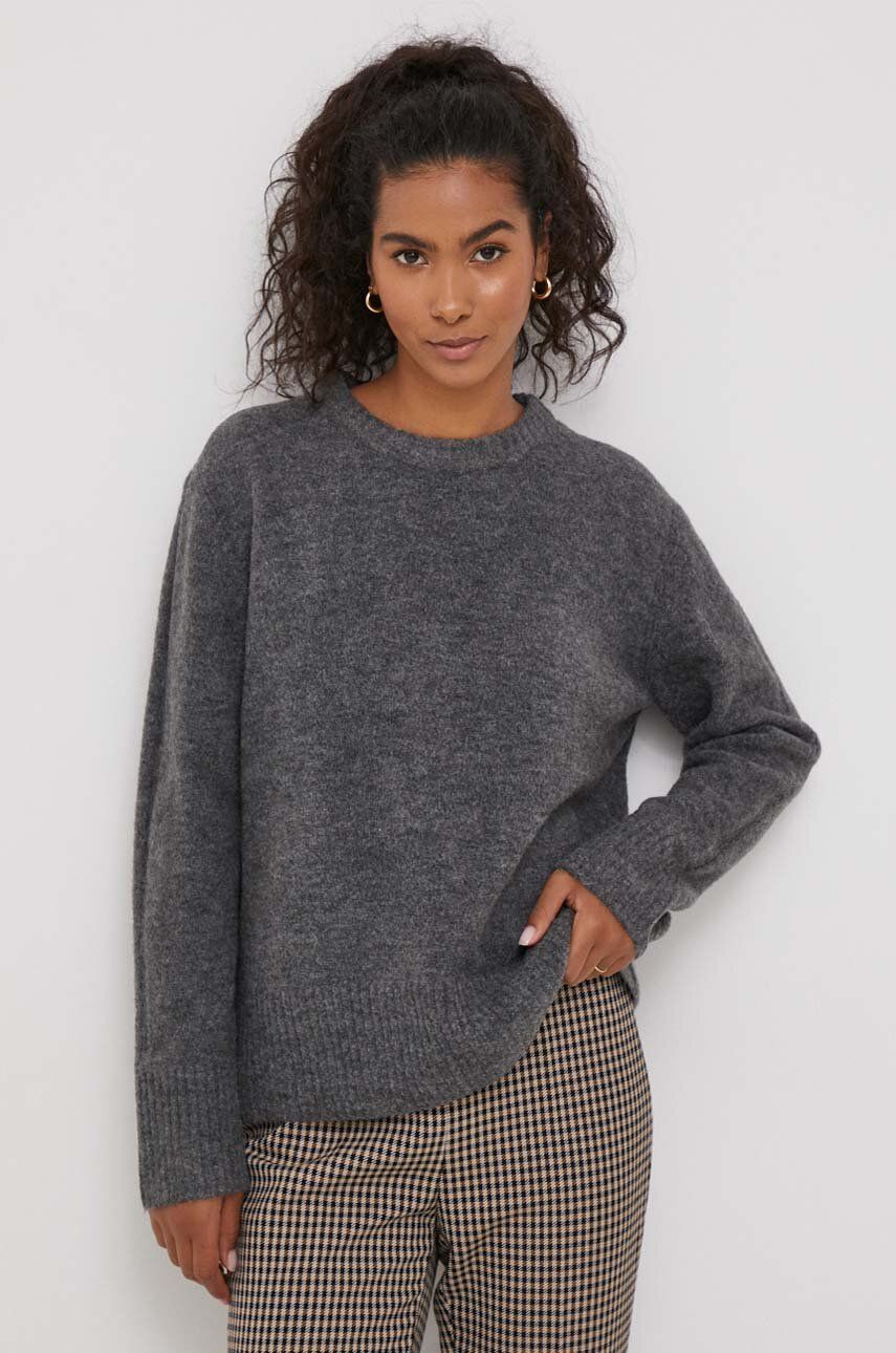 Pepe Jeans pulover din amestec de lana femei, culoarea gri