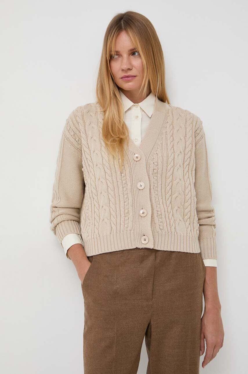 

Шерстяной кардиган Max Mara Leisure цвет бежевый