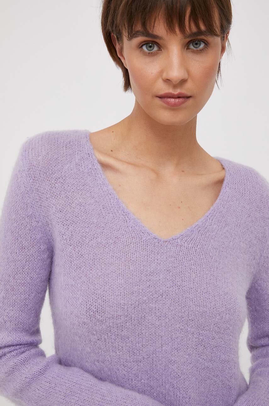 United Colors Of Benetton Pulover Din Amestec De Lana Femei, Culoarea Violet, Light