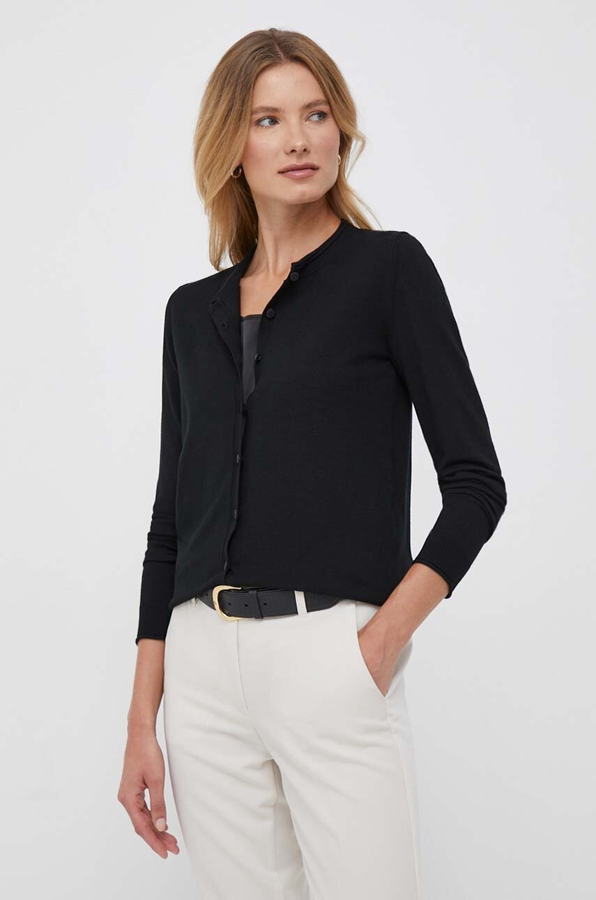 Sisley cardigan femei, culoarea negru, light