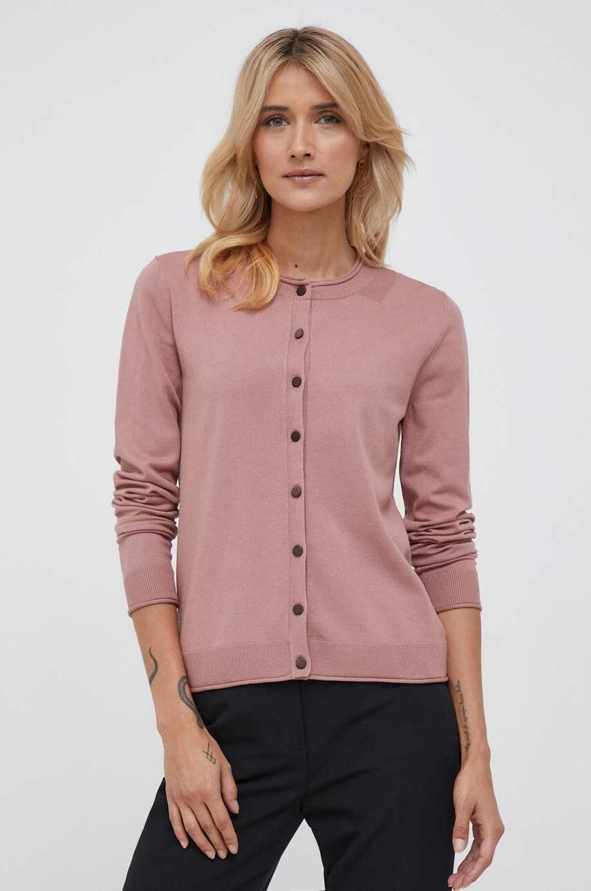 Sisley cardigan femei, culoarea roz, light