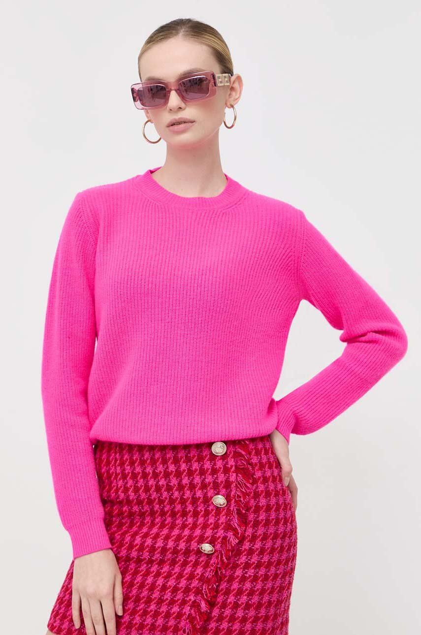 Vlnený sveter Pinko dámsky, ružová farba