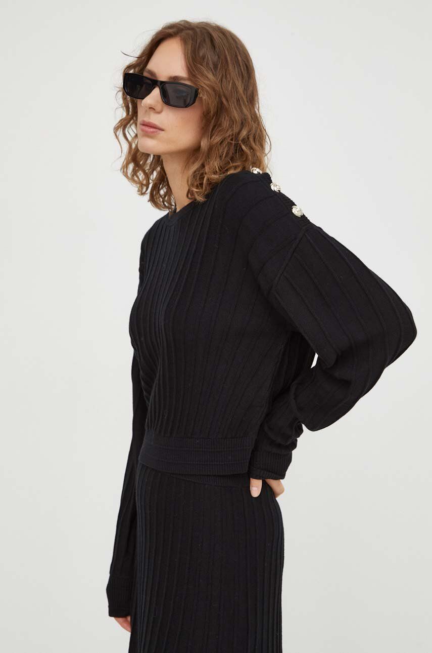 E-shop Vlněný svetr BA&SH dámský, černá barva, lehký