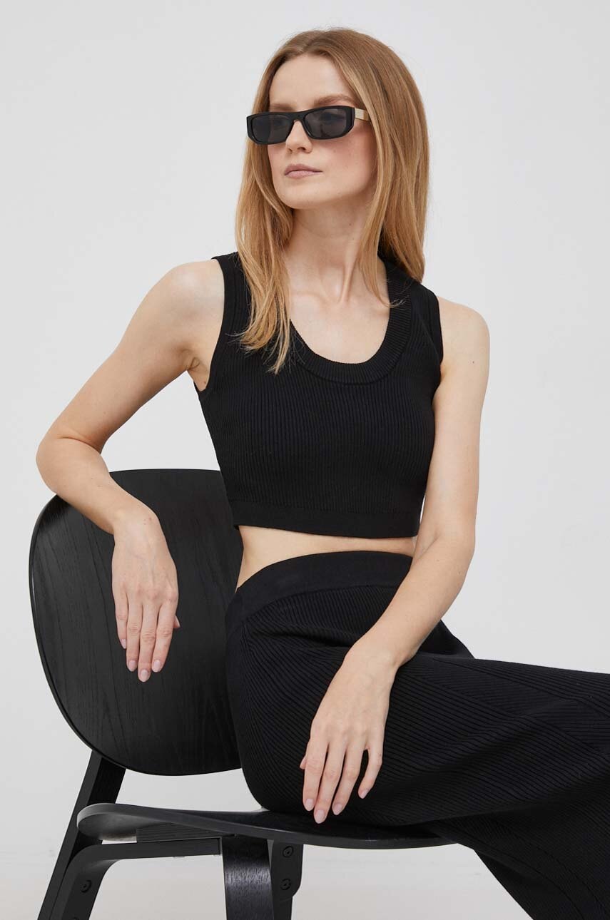 Dkny Top Femei, Culoarea Negru