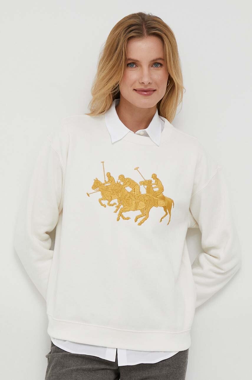 

Кофта Polo Ralph Lauren колір бежевий з аплікацією