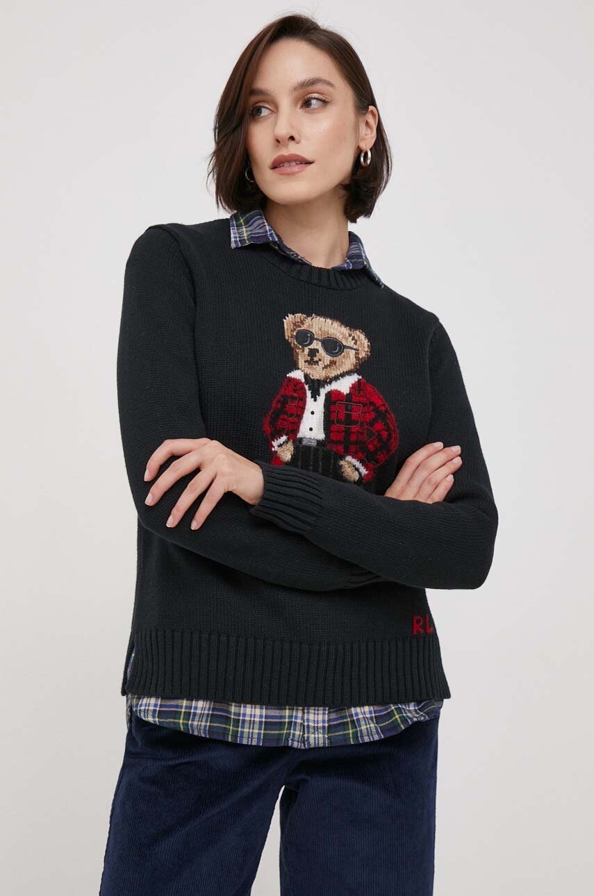 

Хлопковый свитер Polo Ralph Lauren цвет чёрный